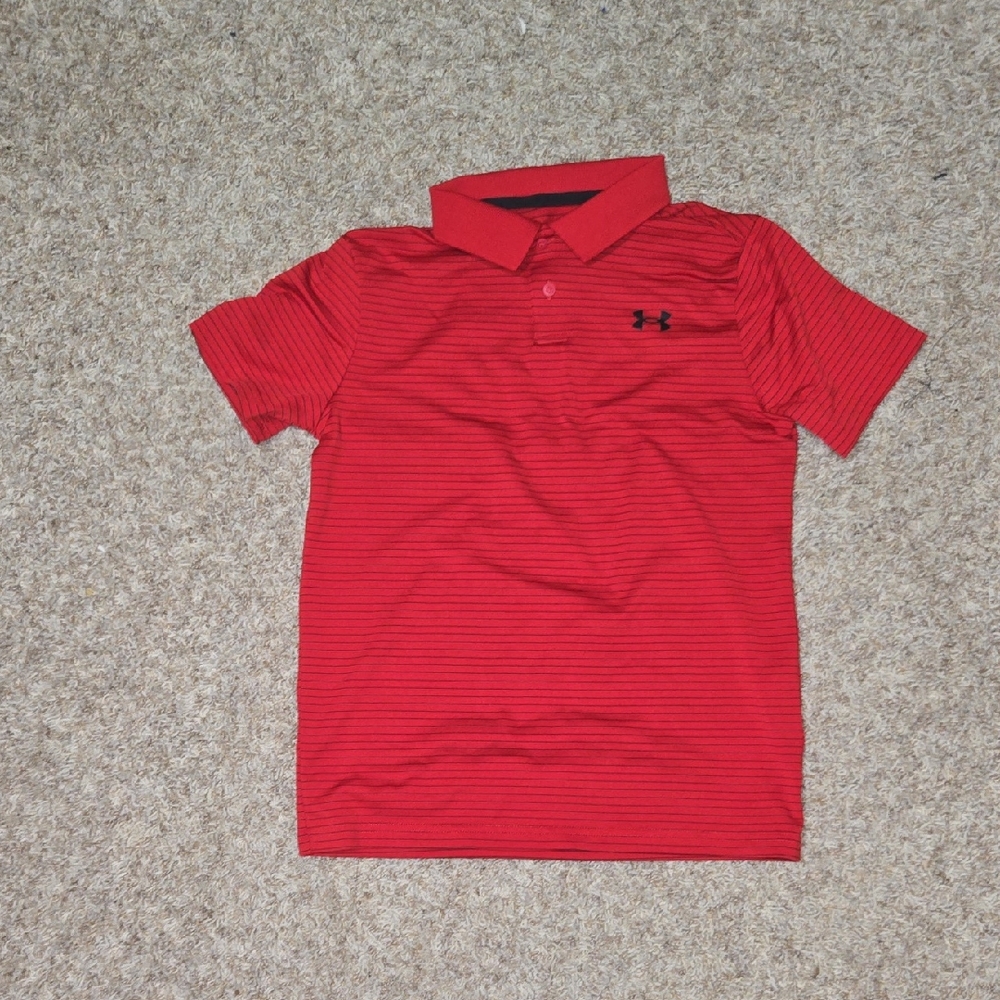 Under Armour Red Polo with Black Logo